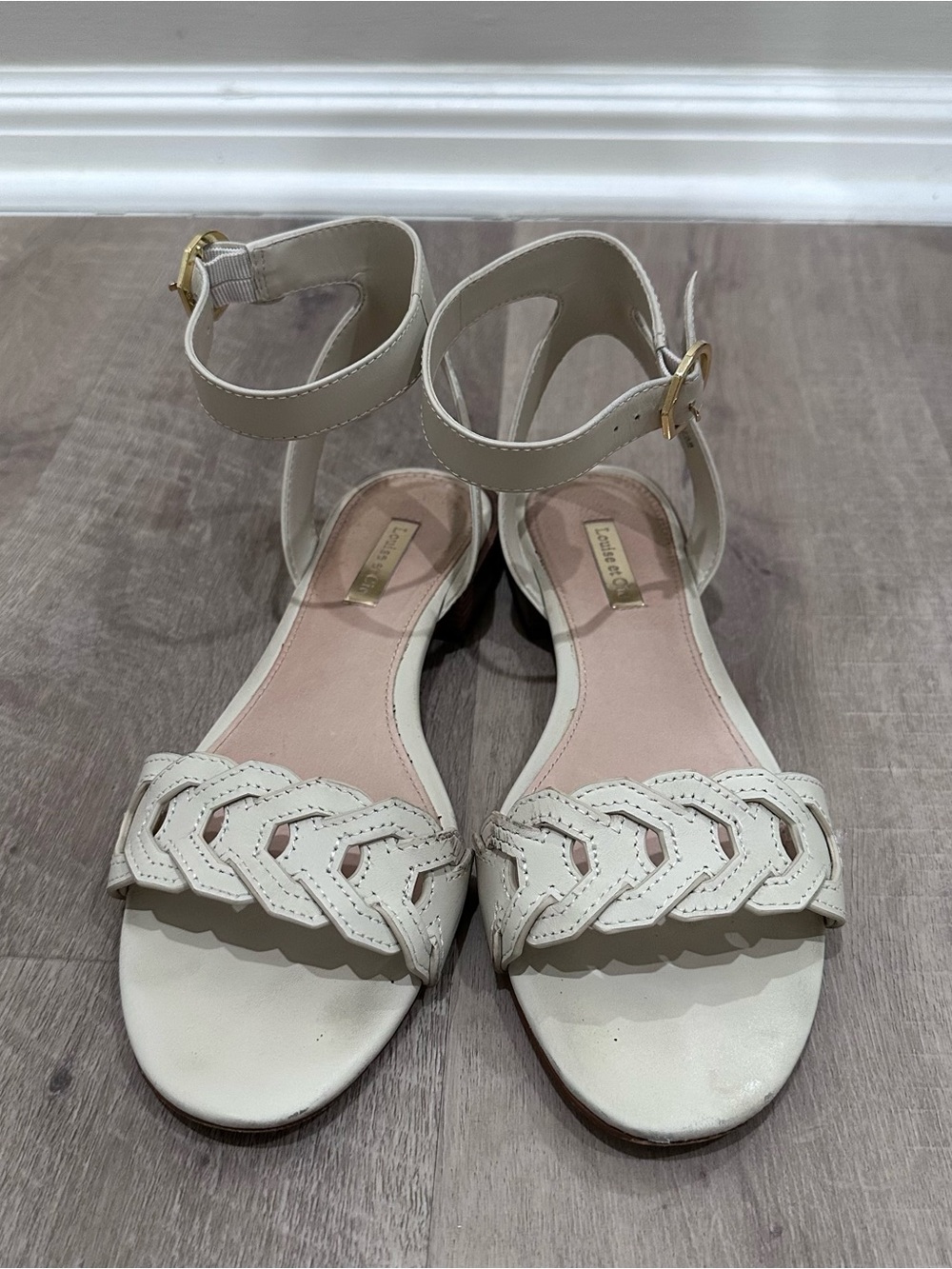 Louise et Cie White Leather Sandals